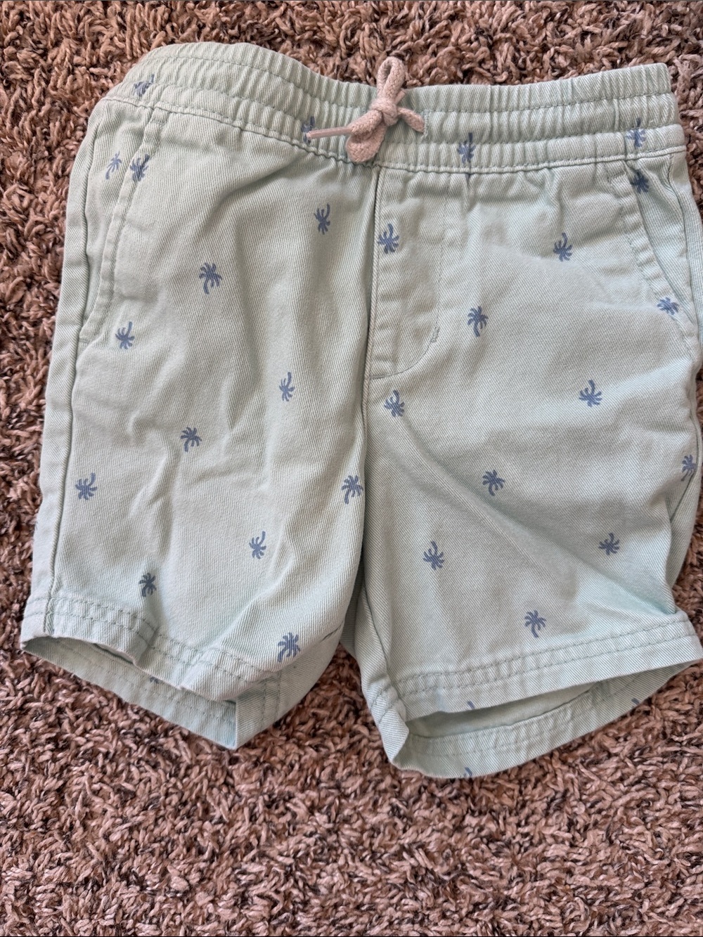 Old Navy Mint Green Palm-Print Pull-On Shorts